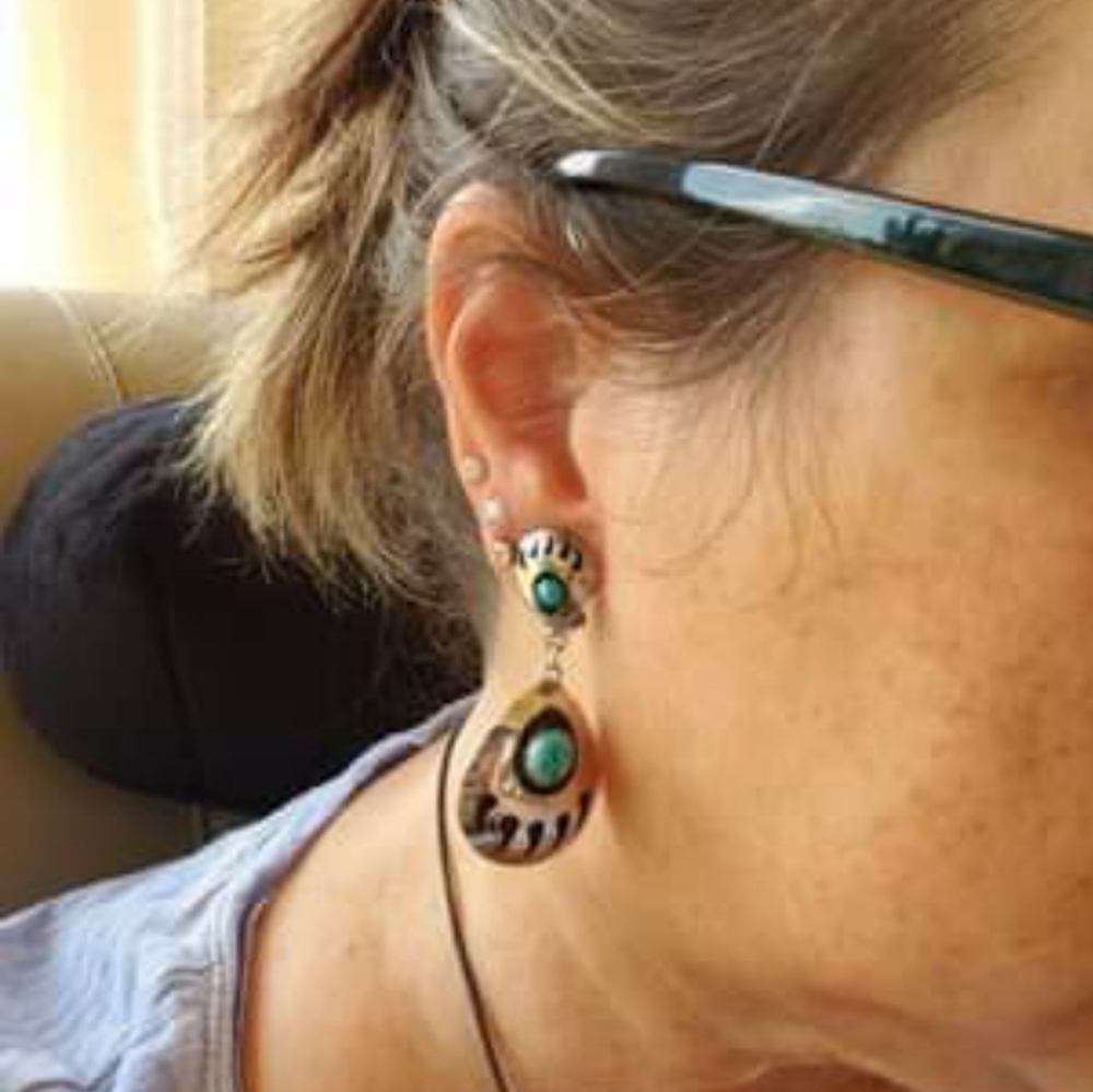 Vintage 4 piece Native American SS & Turquoise - Picture 4 of 6